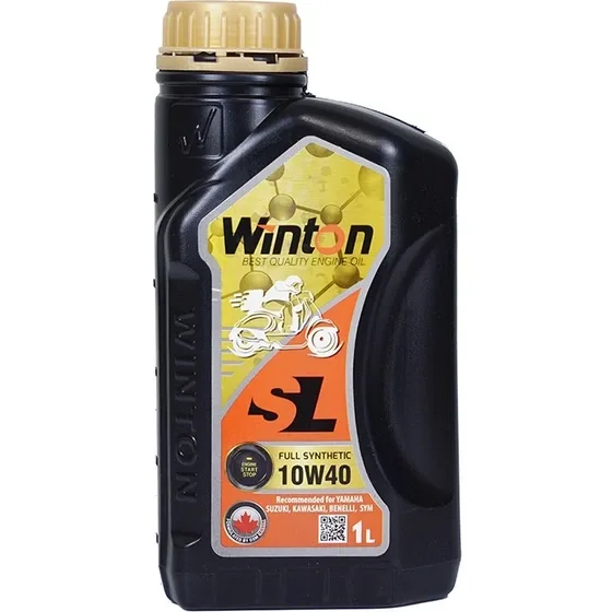 روغن موتور سیکلت وینتون مدل 10W-40 API SL JASO MB حجم ۱ لیتر - کارتن 16 عددی