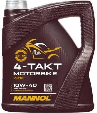 روغن موتور سیکلت مانول مدل 10W-40 API SP JASO MA2 حجم ۴ لیتر - کارتن 4 عددی