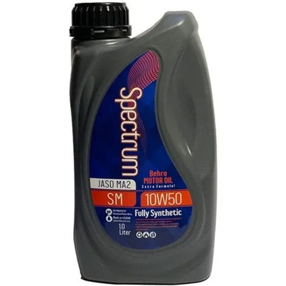 روغن موتور سیکلت اسپکتروم مدل 10W-50 API SM JASO MA2 حجم ۱ لیتر - کارتن 12 عددی