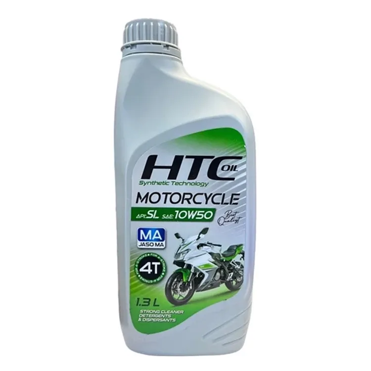 روغن موتور سیکلت HTC مدل 10W-50 API SL JASO MA2 حجم ۱٫۳ لیتر - کارتن 12 عددی
