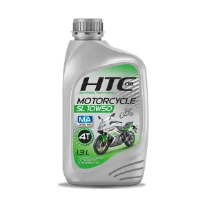 روغن موتور سیکلت HTC مدل 10W-50 API SL JASO MA2 حجم ۱٫۳ لیتر - کارتن 12 عددی