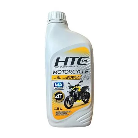 روغن موتور سیکلت HTC مدل 20W-50 API SL JASO MA حجم ۱٫۳ لیتر - کارتن 12 عددی