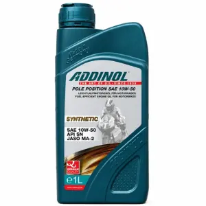 روغن موتور سیکلت ADDINOL مدل 10W-50 API SN JASO MA2 حجم ۱ لیتر - کارتن 12 عددی
