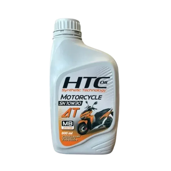 روغن موتور سیکلت HTC مدل 10W-30 API SN JASO MB حجم ۰٫۰۸ لیتر - کارتن 12 عددی