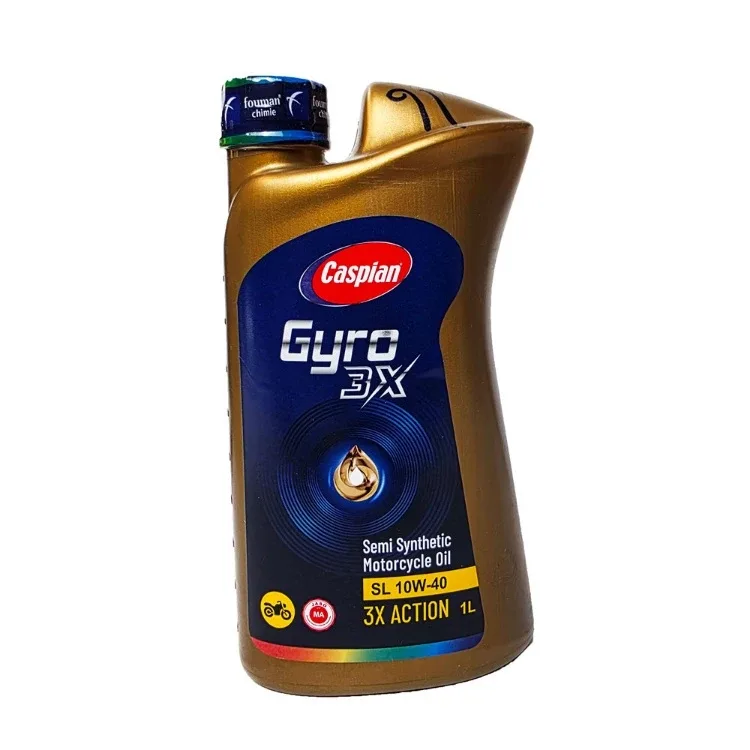 روغن موتور سیکلت کاسپین مدل 10W-40 API SL JASO MA حجم ۱ لیتر - کارتن 16 عددی