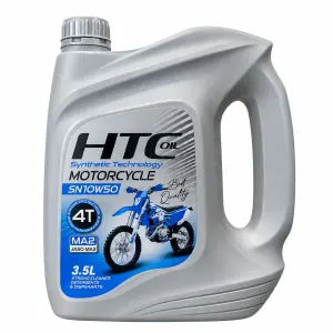 روغن موتور سیکلت HTC مدل 10W-50 API SN JASO MA2 حجم ۳٫۵ لیتر - کارتن 4 عددی